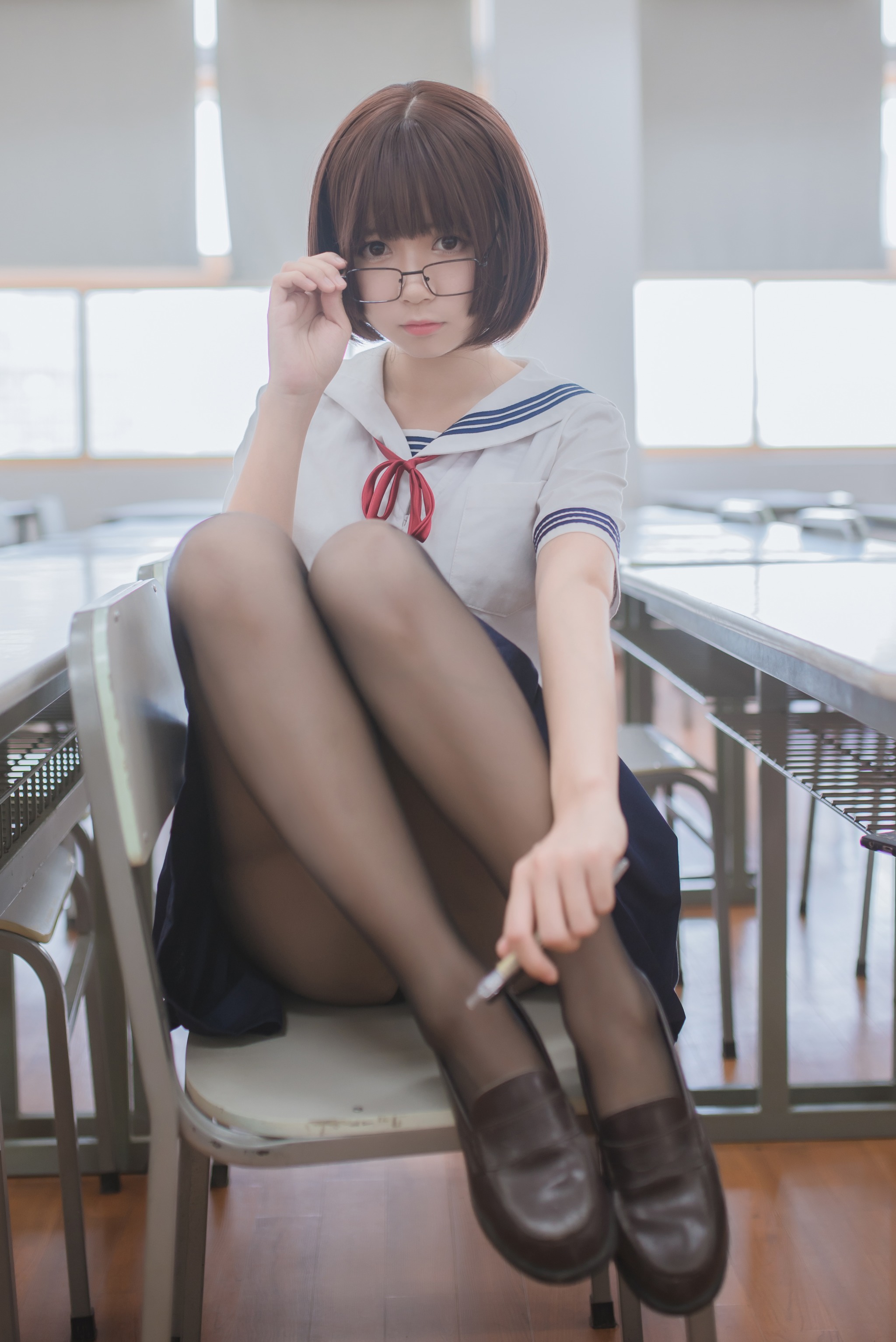 图片[1]-白金Saki – NO.011 狂三校服[28P]-XikXak